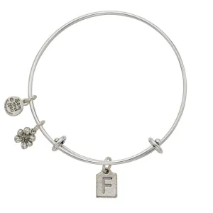 Letter F Charm Bangle Bracelet