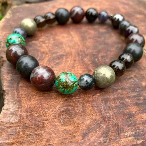 Life Force: Men's Healing and Protection Gemstone Bracelet