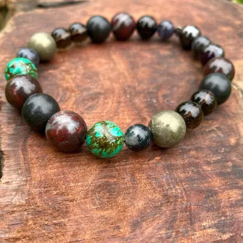 Life Force: Men's Healing and Protection Gemstone Bracelet