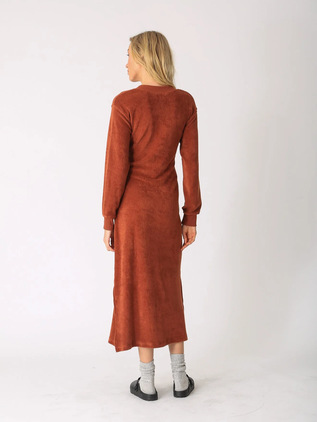 Linden Loop Terry Dress - Amber