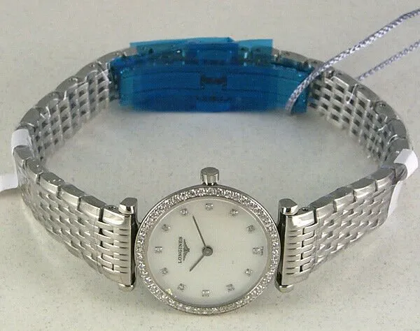 Longines La Grande Classique Stainless Steel & Diamond Womens Luxury Watch MOP L4.241.0.80.6