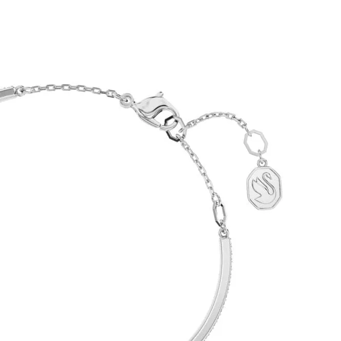 Luna White Rhodium Plated Moon Bangle 5666175