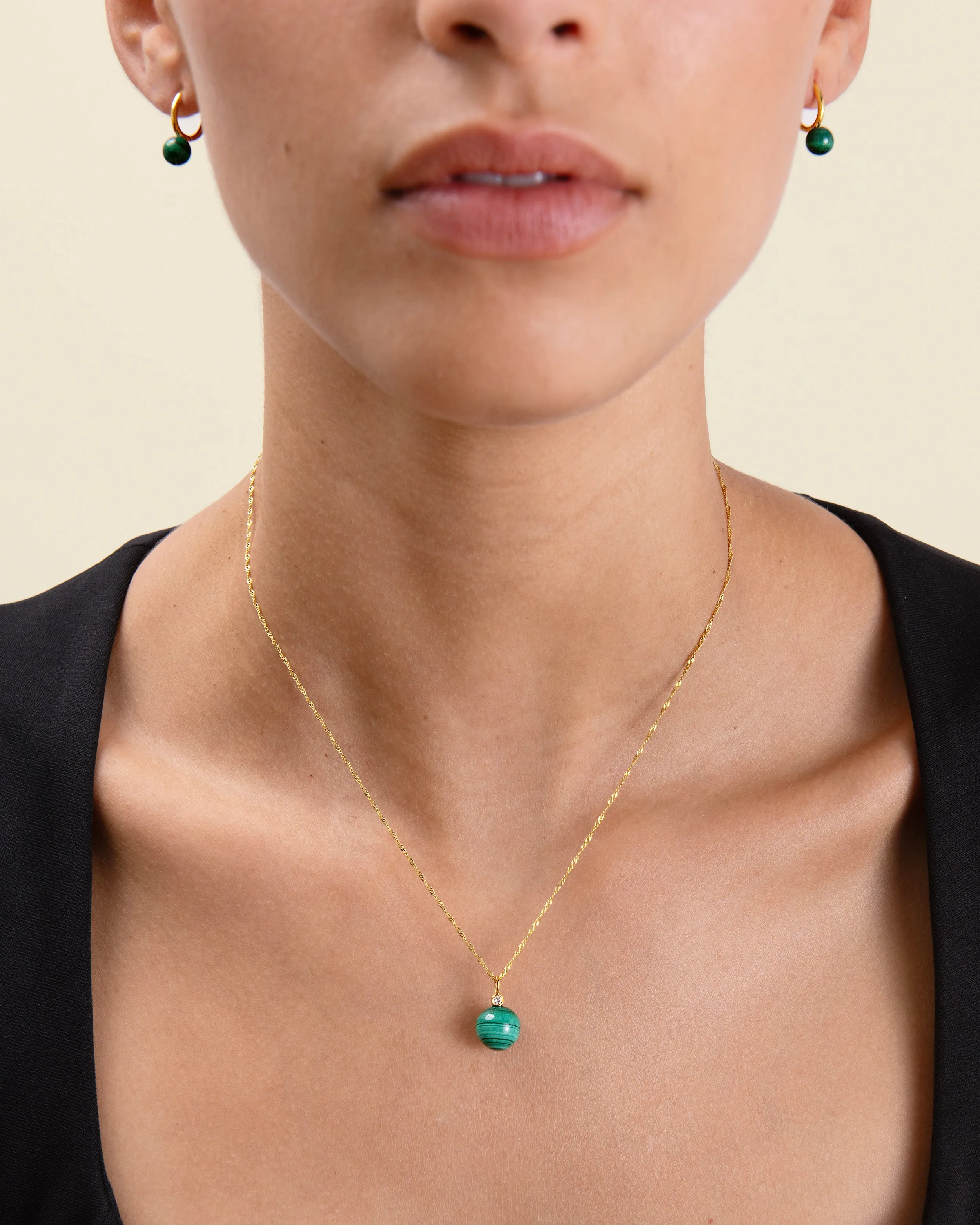 Malachite Diamond Pendant