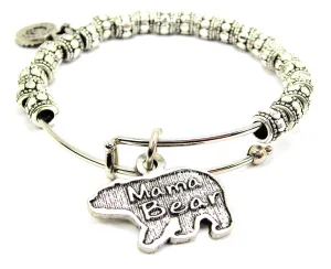 Mama Bear Metal Beaded Bracelet