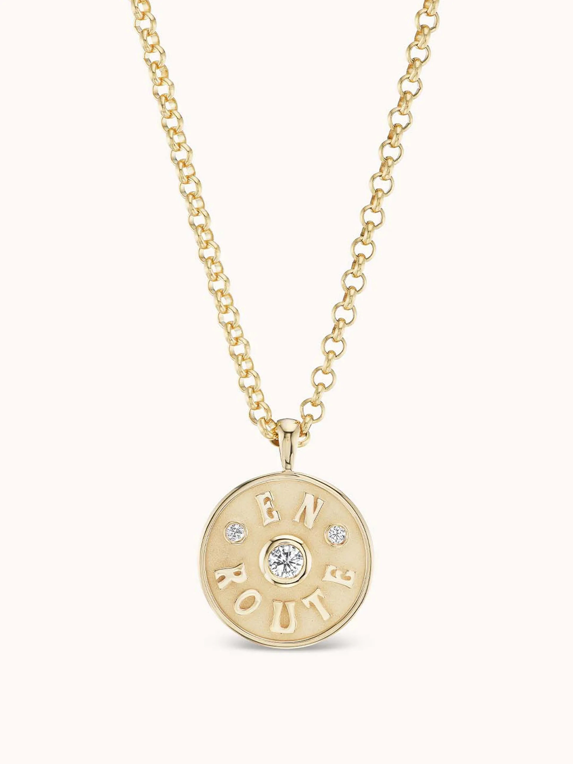 Medium En Route necklace in white diamond