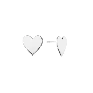 Medium White Gold Wings of Love Stud Earrings