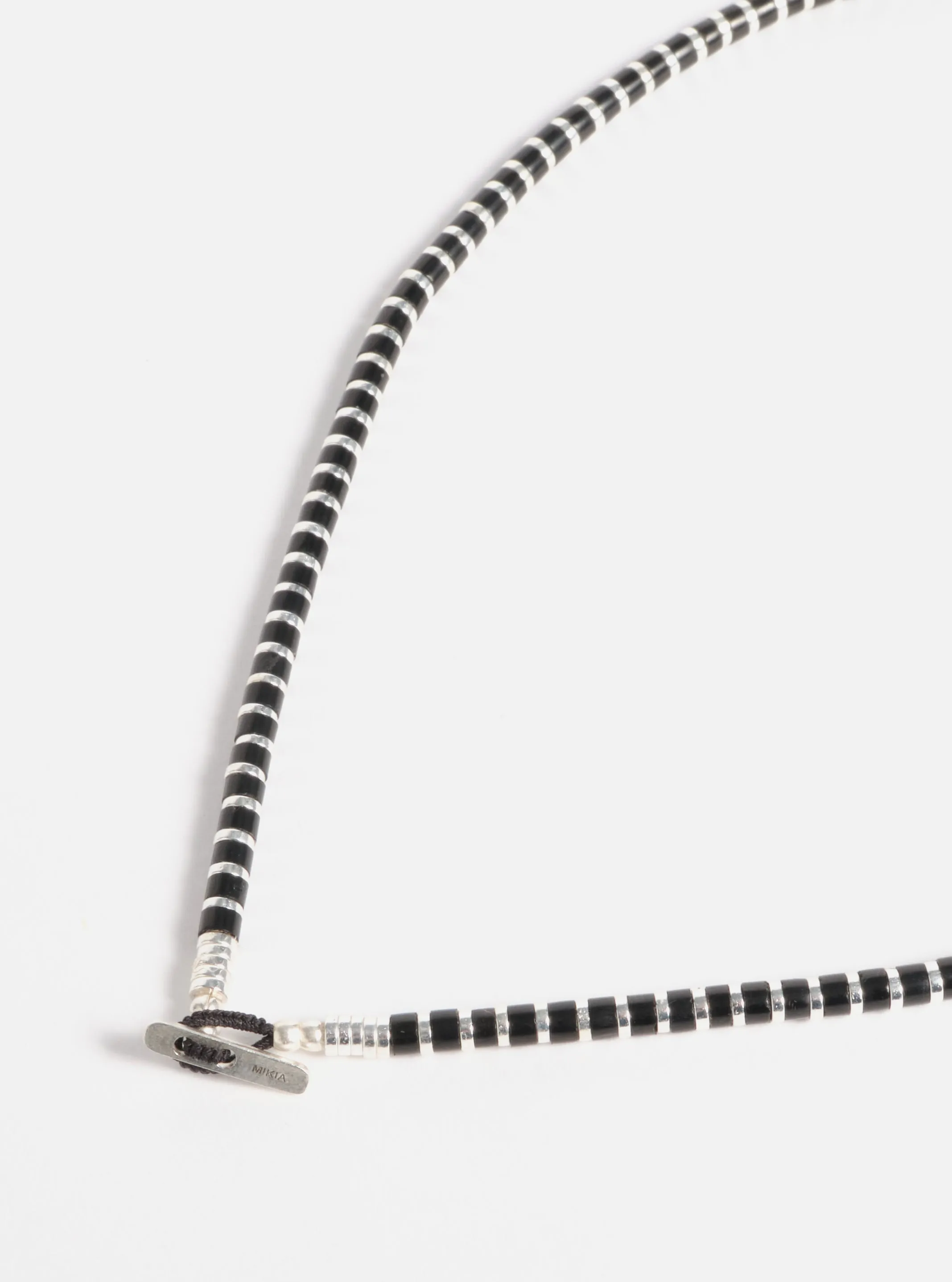 Mikia Heishi Hematite Necklace in Jet/Hematite/Sterling Silver