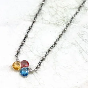 Mini Katie Tri-Gem Necklace