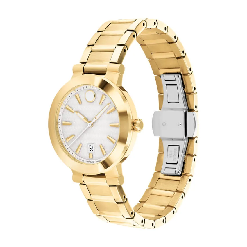 Movado Vizio Yellow Gold PVD Stainless Steel Women's Watch 0607636