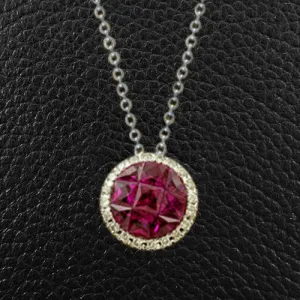 Multi-Ruby & Diamond Pendant