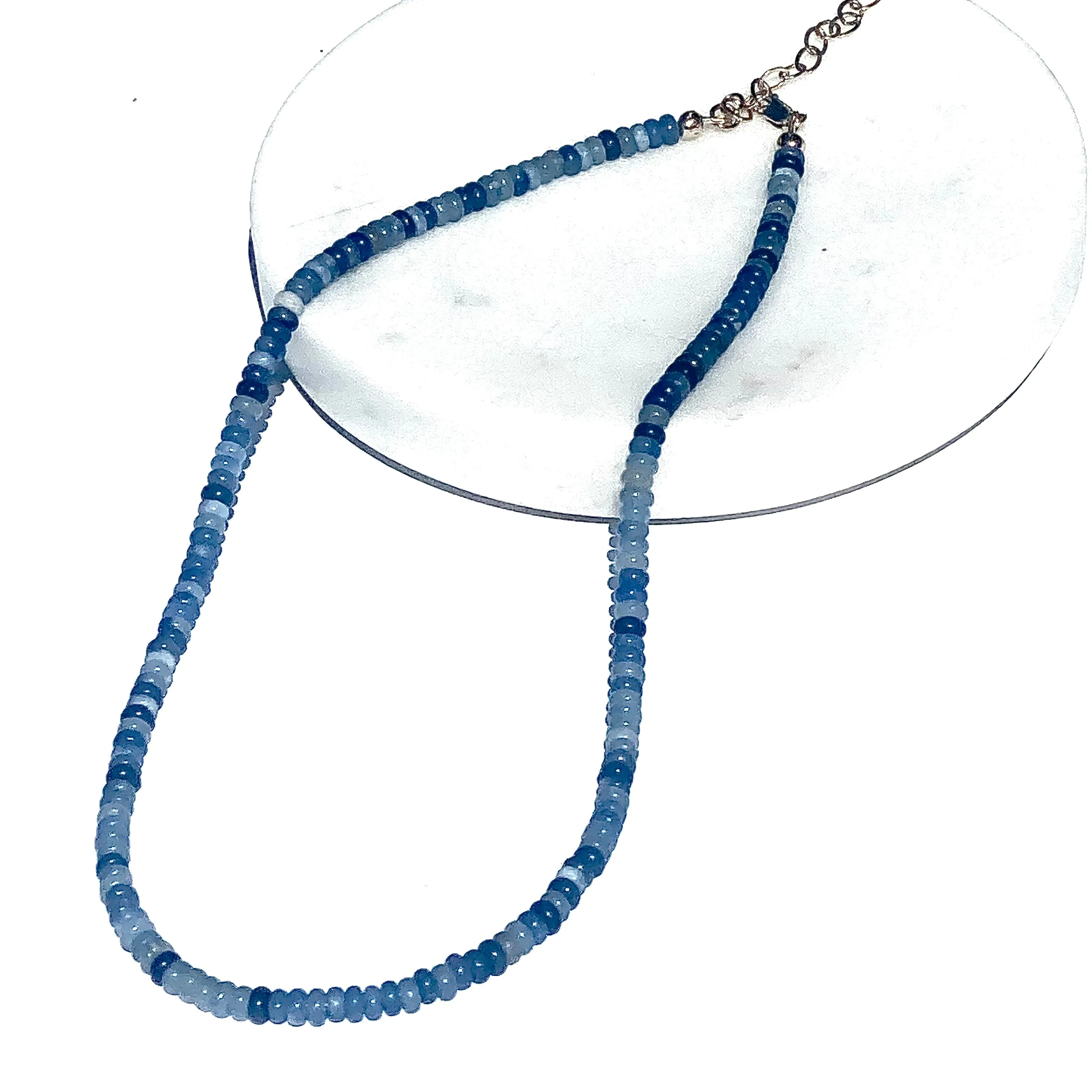 Petite Denim Aventurine Gemstone Necklace