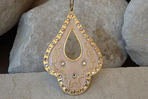 Pink and gold pendant