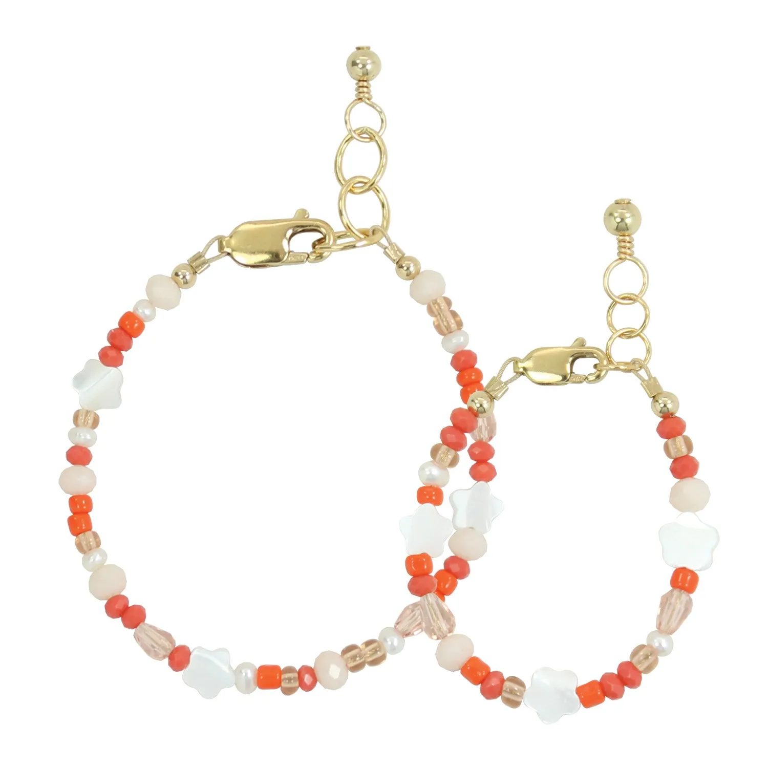 Poppy Mom   Mini Bracelet set (2MM   4MM Beads)