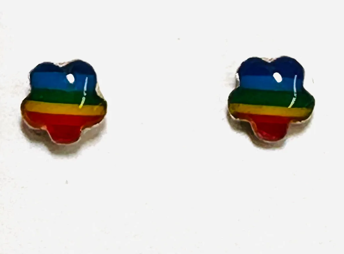 Rainbow Studs/ Pride Studs/Sterling Colorful Studs