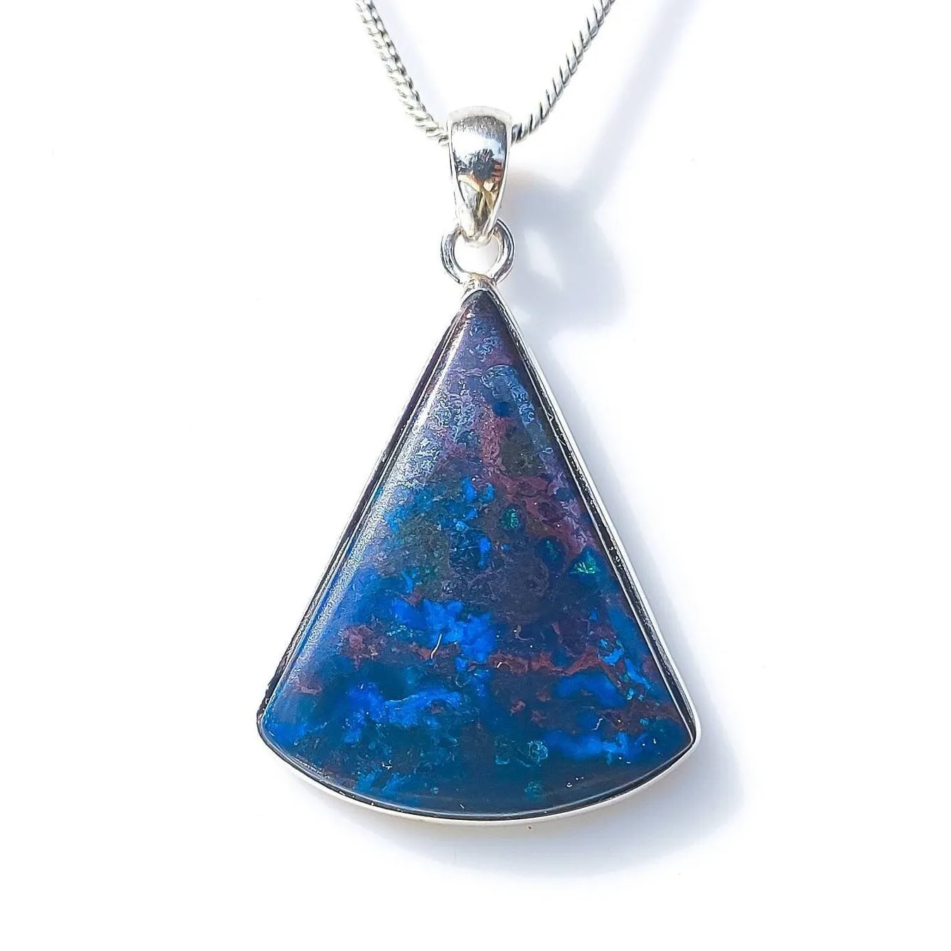 Rare Azurite Mineral Pendant Necklace