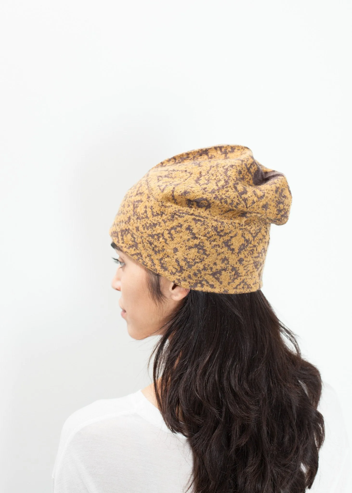 Reversible Beanie in Amber