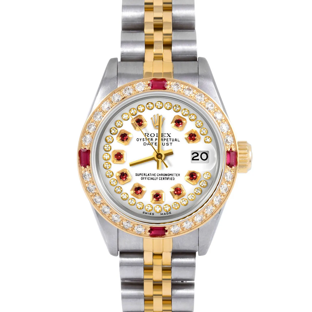 Rolex Datejust 26mm | 69173-WHT-STRR-4RBY-JBL