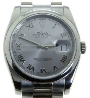 Rolex Datejust SS Rhodium Dial