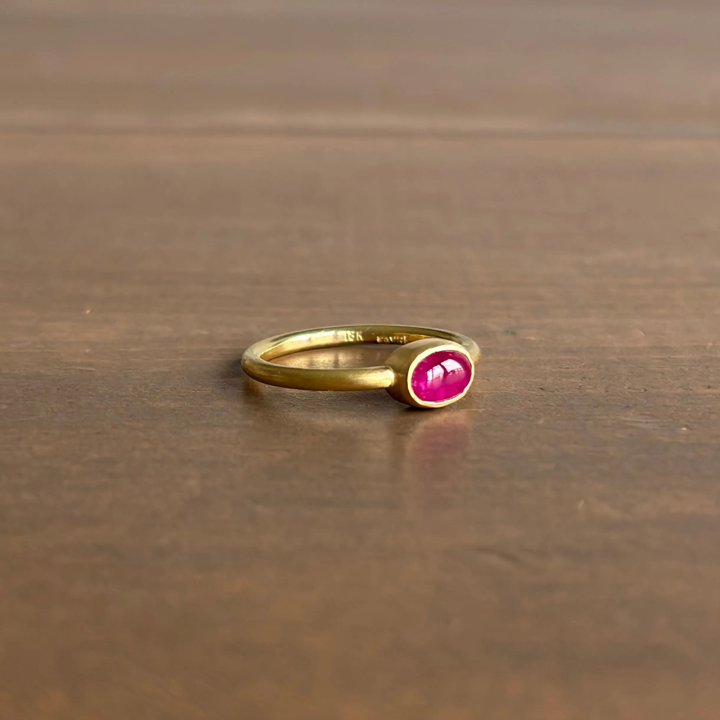 Ruby Cabochon Wire Ring