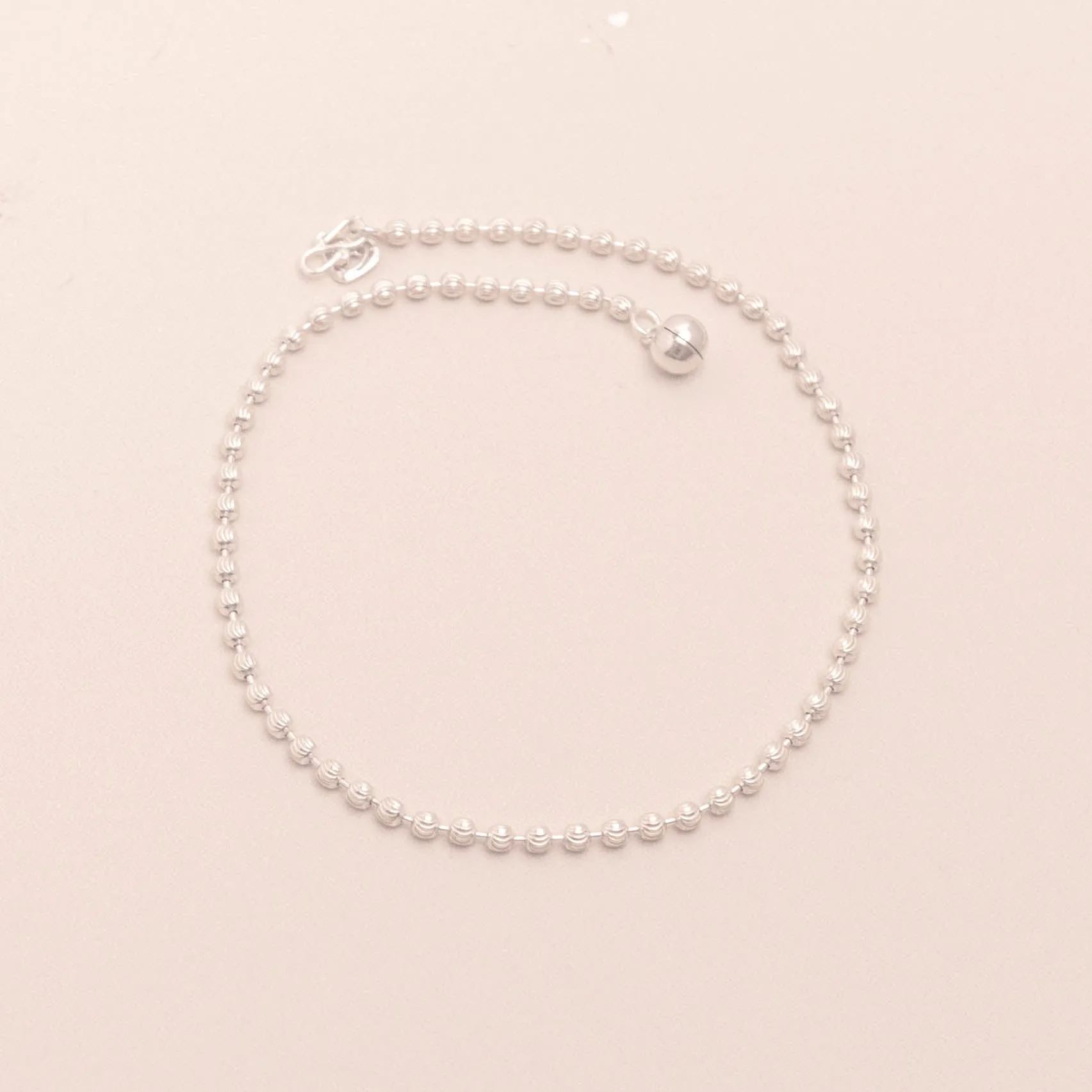 S990 Diamond Cut Beads Anklet