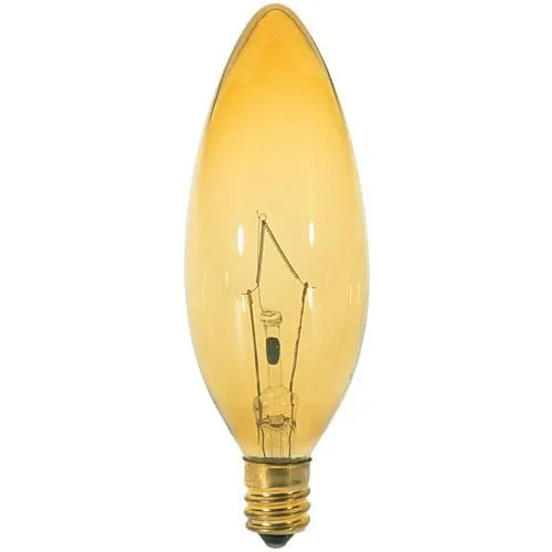 Satco S3813 Incandescent Chandelier BA9 1/2 Amber