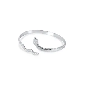 Serpent Bangle Bracelet - Silver