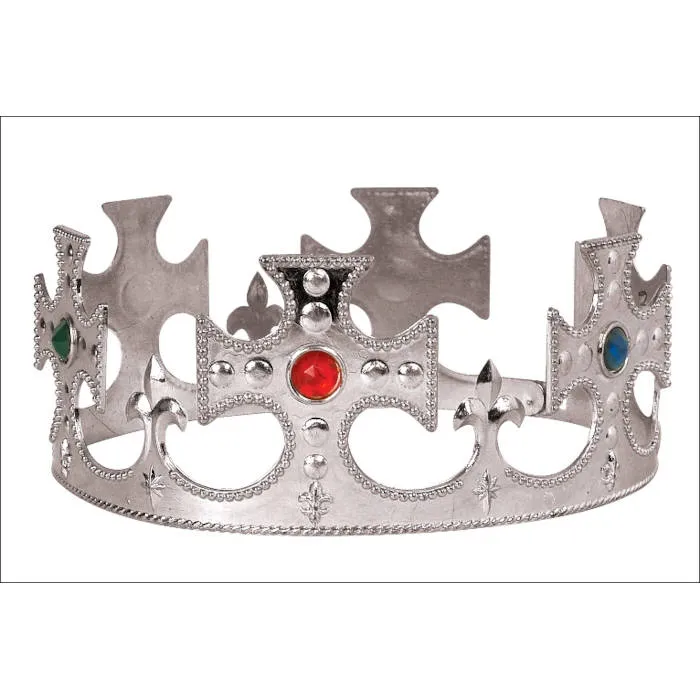 Silver Jeweled Wrap Around Crown - Adult