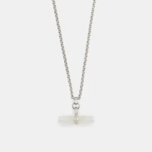 Silver Mother of Pearl T-Bar Necklace