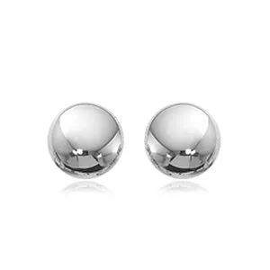 Sterling Silver 7mm Flat Bead Earring