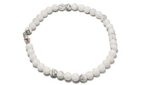 Sterling Silver Howlite Gemstone Anklet