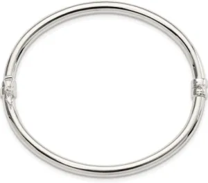 Sterling Silver Polished Hinged Bangle