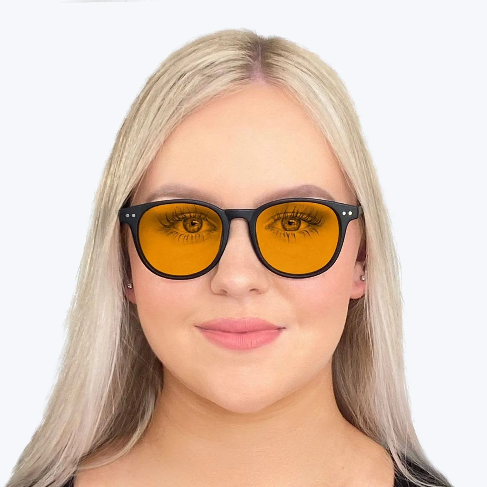 SunDown Billie Blue Blocking Glasses - Black - Prescription