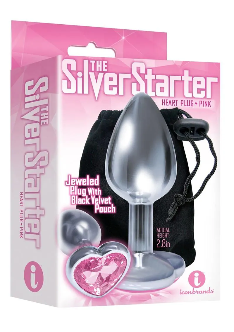 The 9's - The Silver Starter Bejeweled Heart Stainless Steel Plug