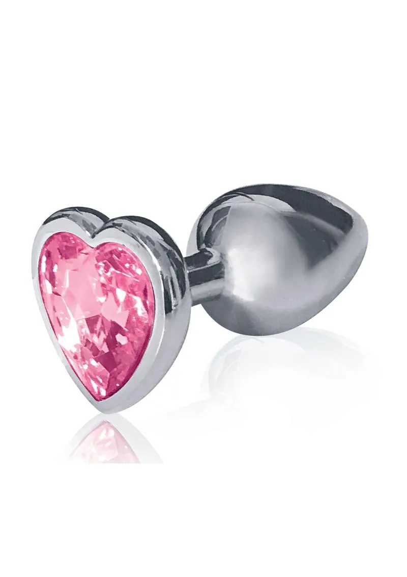 The 9's - The Silver Starter Bejeweled Heart Stainless Steel Plug