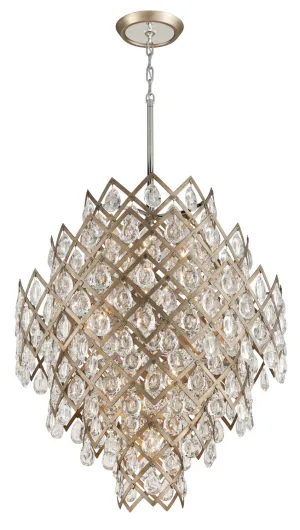 Tiara 11-Light Pendant in Vienna Bronze with Clear Crystal