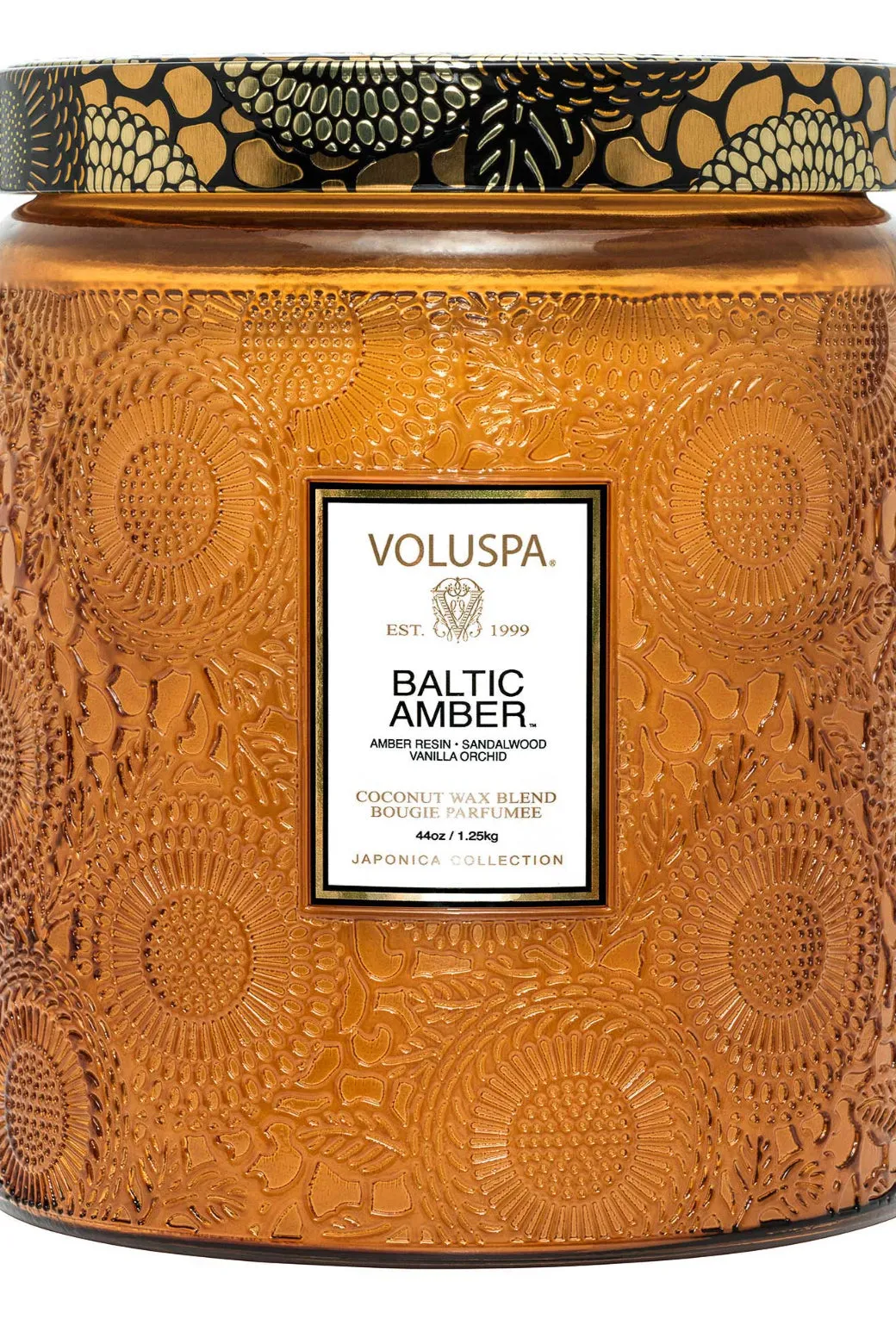 Voluspa Luxe Jar Glass Candle - 44 oz - Baltic Amber