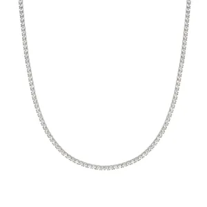 Wedding Tennis Necklace - Silver