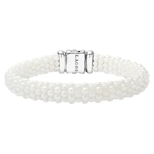 White Caviar Beaded Bracelet