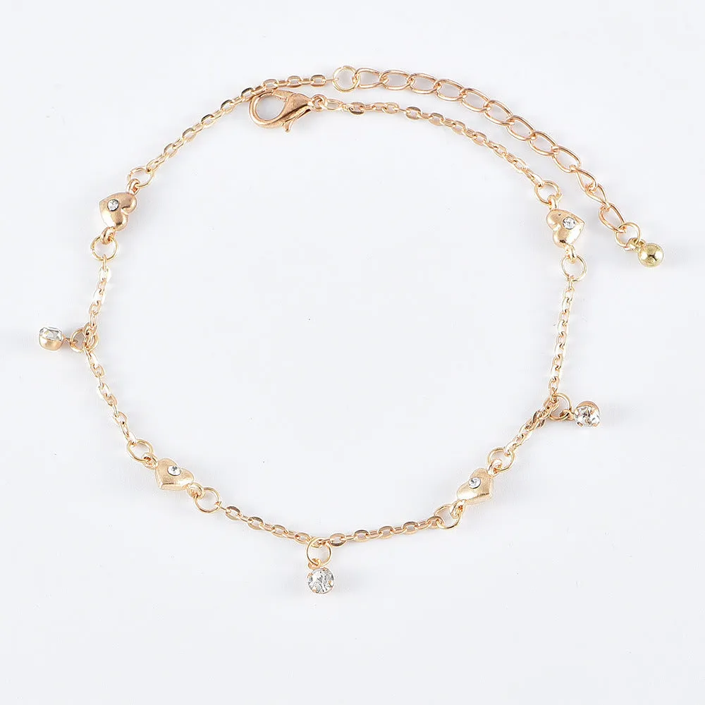 Women's Fashion Butterfly Love Multilayer Anklet