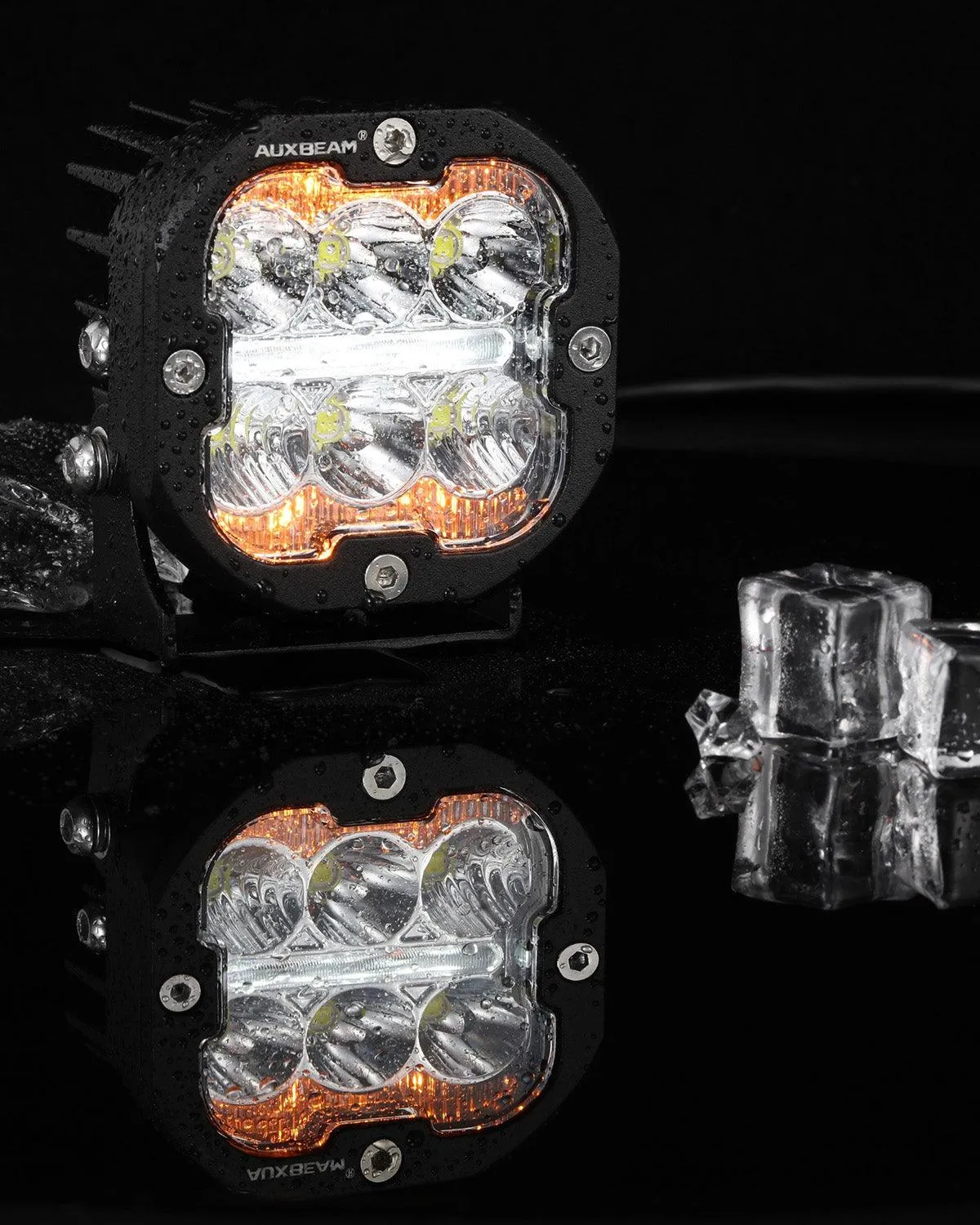 XP-ULTRA Series 3 Inch 84W LED Combo Pod Light Off Road Lights with White DRL&Amber Turn Signal Light